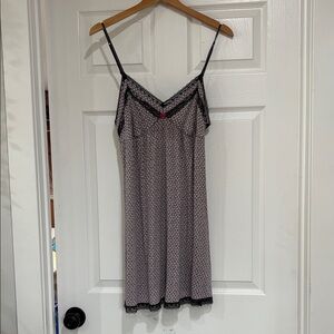 Victoria's Secret Black and Gray Lace Nightie